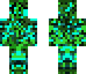 blue and green glitch man