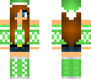 green christmas girl