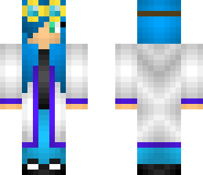 blue scientist girl