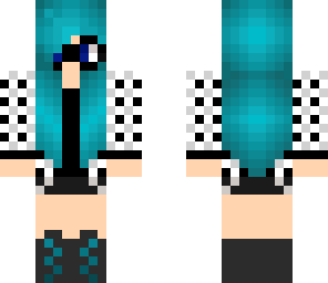 nerdy blue haired girl