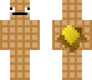 waffle man with butter and syrup