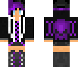 purple and black emo girl