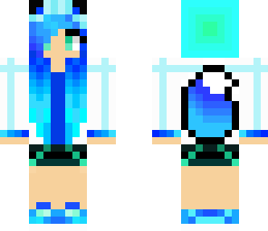 foxy blue girl with hoodie and shorts