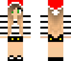 hipster girl with santa hat