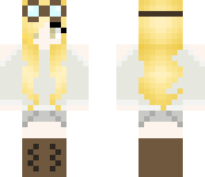 goggles w golden hair