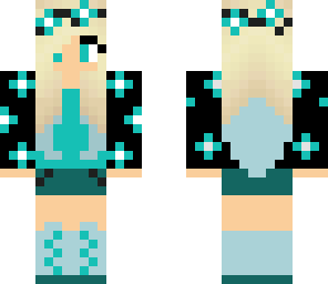 blue flower girl