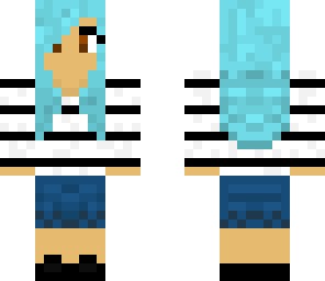 blue haired teenager