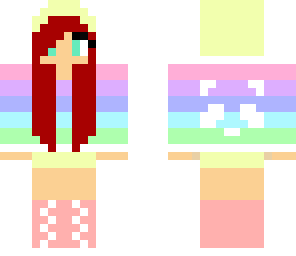 cute pastal rainbow girl