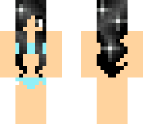 edited black hair bikini