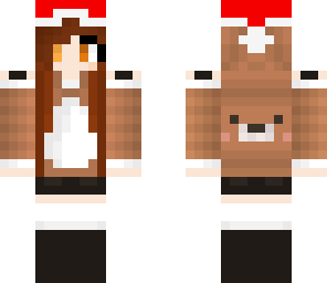 kawaii bear girl chrismas