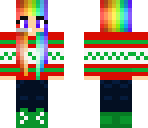 rainbow christmas girl