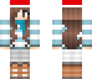 my skin with santa hat