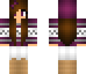 cute purple winter girl
