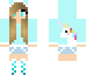 edit of a unicorn girl
