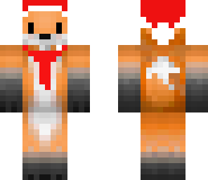 christmas fox with scarfy