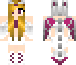 pink and white dragon girl