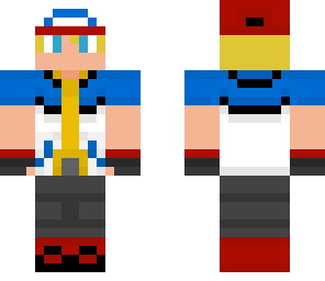 ash ketchum with blonde hair blue eyes