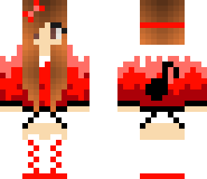 cute red music girl