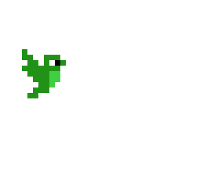 green bird