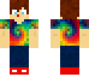 tie die boy with a head set