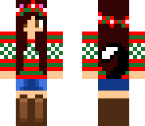 cat christmas girl