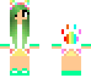 green hair girl