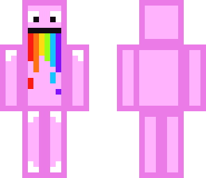 pink rainbow puke