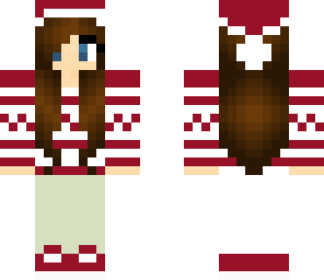 christams girl with brown hair