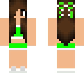 green cheer leader girl