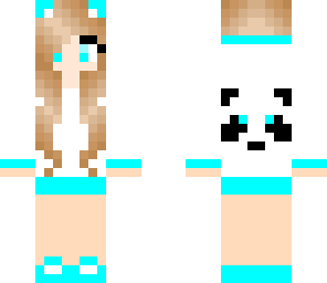 blue panda girl
