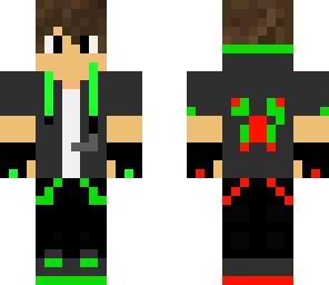 teenage boy green and some red