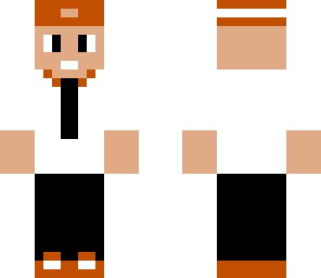 orange with black man