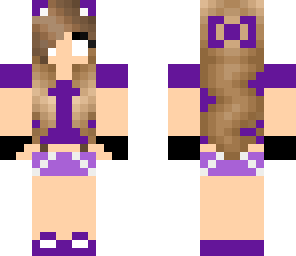 purple herobrine cat girl ouo