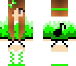 cute green music girl
