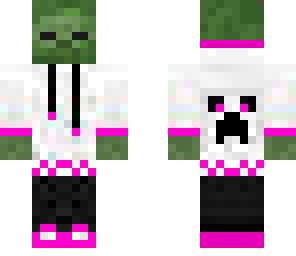 cool zombie with creeper on back