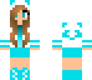 blue panda girl