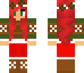 red hair christmas girl
