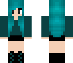 cute cyan girl