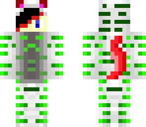 green and white boy tiger