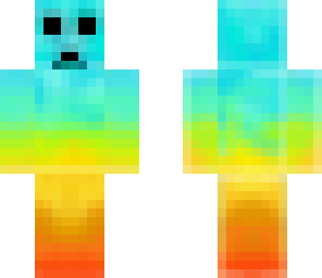rainbow colour shift skin orange to blue