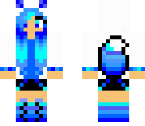 blue fire cat girl
