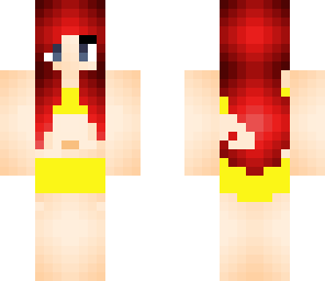 red hair bikini