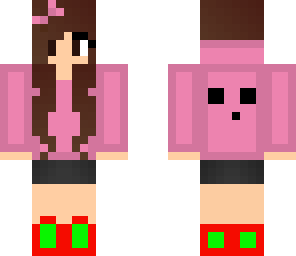 Pink Slime Girl Minecraft Skins