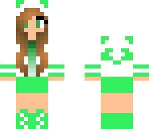 green panda girl