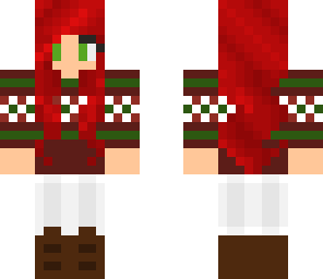 red hair christmas girl