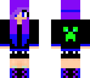 stylish purple headphone girl