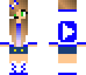 edited blue youtube girl