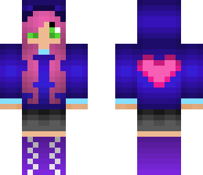 girl with a heart on  back