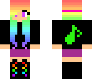 rainbow music girl edit