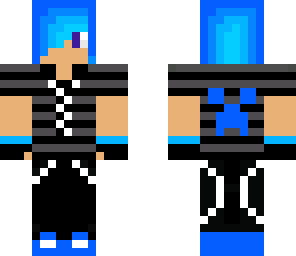 blue hair emo boy
